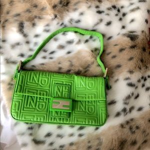 green fendi baguette purse